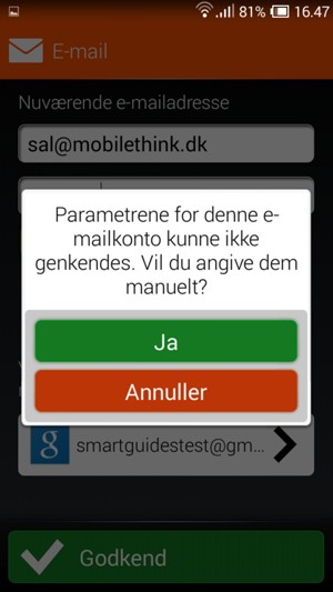 Vælg Ja