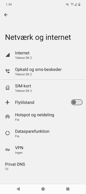 Vælg Internet