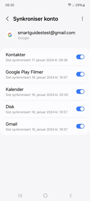 Velg menyknappen