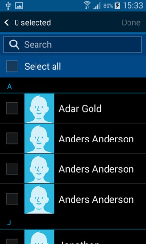 Check the Select all checkbox