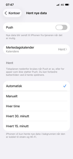 Slå  Push av