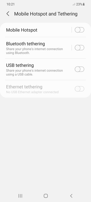 Select Mobile Hotspot