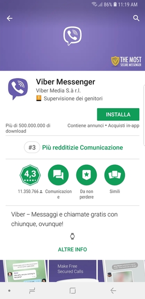 Seleziona INSTALLA