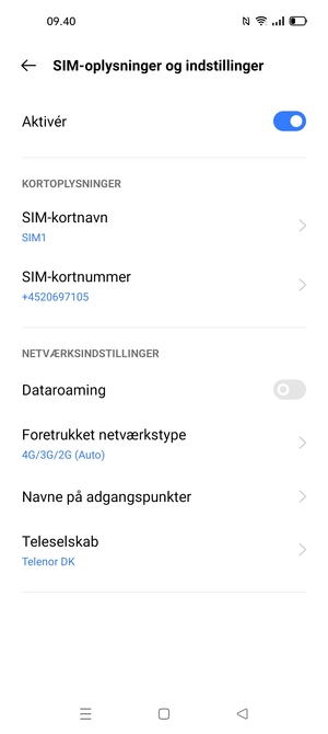 Vælg Navne på adgangspunkter