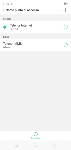 Il tuo telefono è ora stato configurato per gli MMS