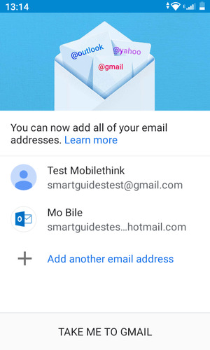 Select TAKE ME TO GMAIL