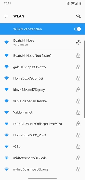 Sie sind nun mit dem WLAN-Netzwerk verbunden
