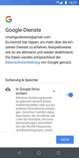 Wählen Sie MEHR