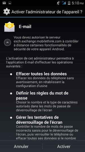 Sélectionnez Activer