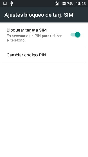 Seleccione Cambiar código PIN