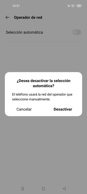 Seleccione Desactivar