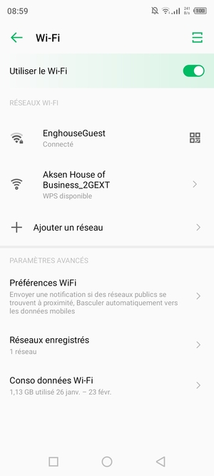 Sélectionnez le réseau sans fil auquel vous souhaitez vous connecter