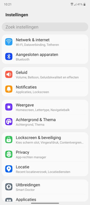 Selecteer Lockscreen & beveiliging