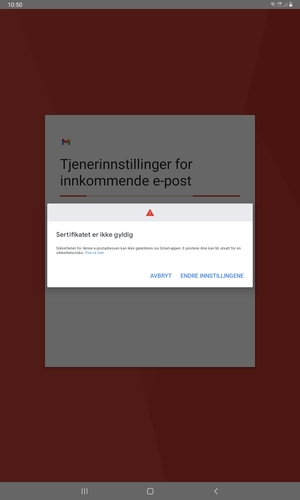 Velg ENDRE INNSTILLINGENE