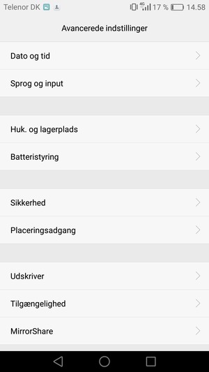 Vælg Sikkerhed