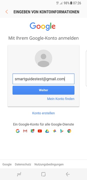 Wählen Sie Weiter