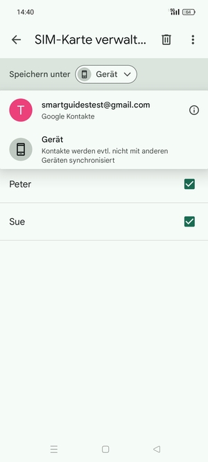 Wählen Sie Ihr  Google-Konto