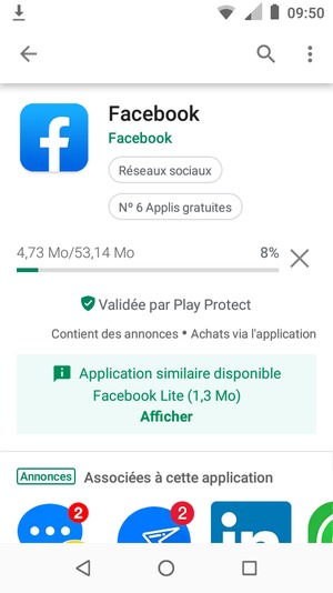 Veuillez attendre la fin de la procédure d'installation