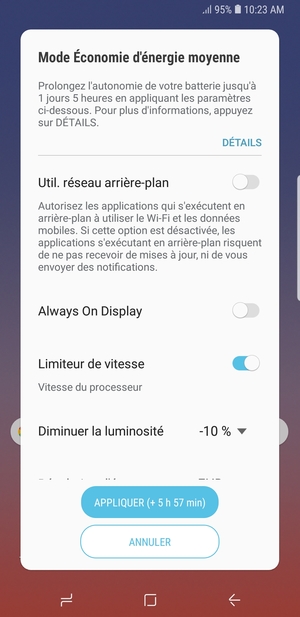 Sélectionnez APPLIQUER