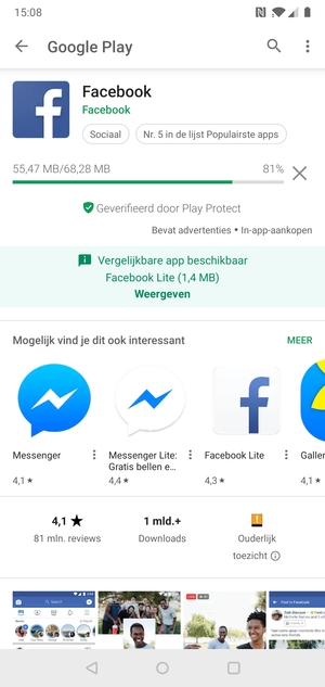 Wacht tot het installatieproces beëindigd is
