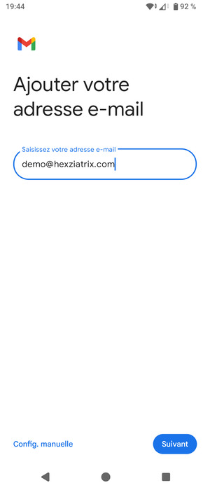 Saisissez votre adresse e-mail et sélectionnez Suivant