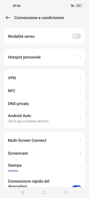 Seleziona Hotspot personale