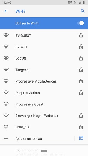 Sélectionnez le réseau sans fil auquel vous souhaitez vous connecter