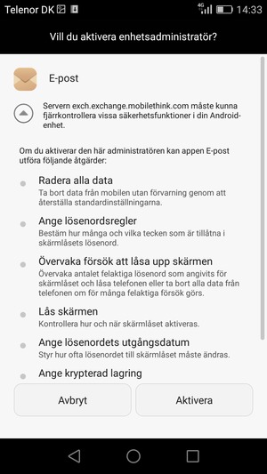 Välj Aktivera