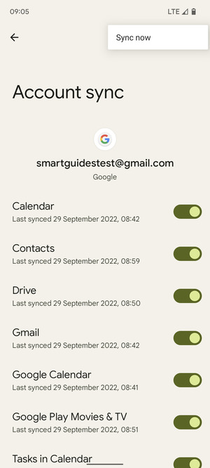 Select Sync now