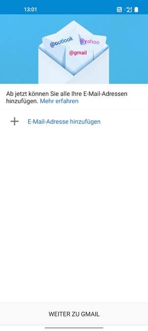 Wählen Sie E-Mail-Adresse hinzufügen