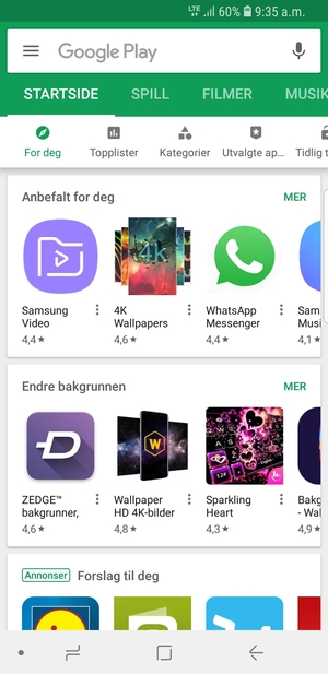 Velg søkefelt