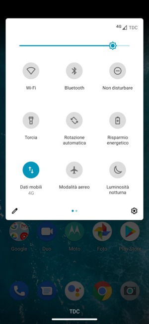 Regola la luminosità al livello desiderato