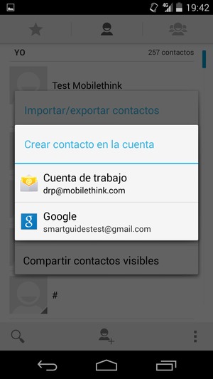Seleccione su cuenta Google