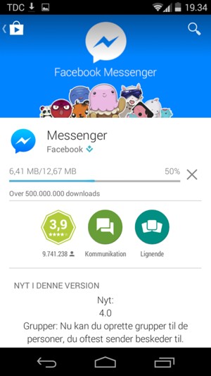 Afvent at installeringen er afsluttet