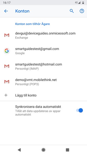 Tryck på ditt Google-konto