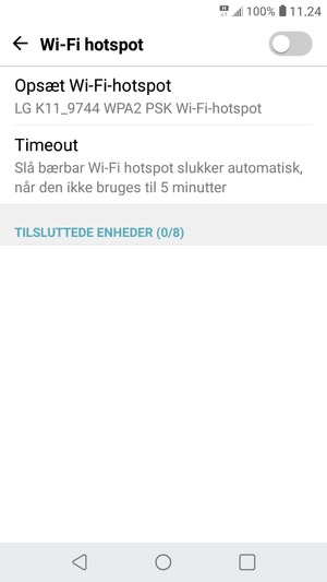 Vælg Opsæt Wi-Fi-hotspot