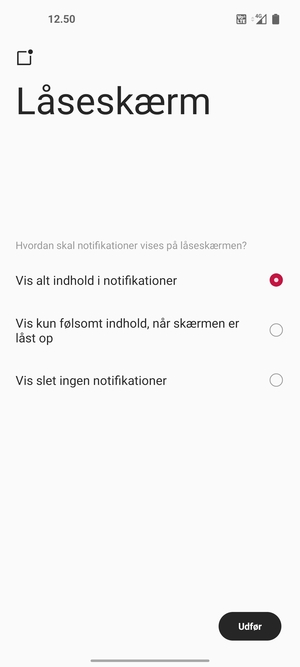 Vælg din foretrukne mulighed og vælg Udfør