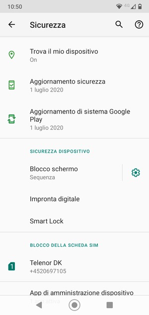 Il tuo telefono è ora protetto dal blocco schermo
