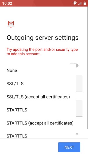 Select None and  NEXT