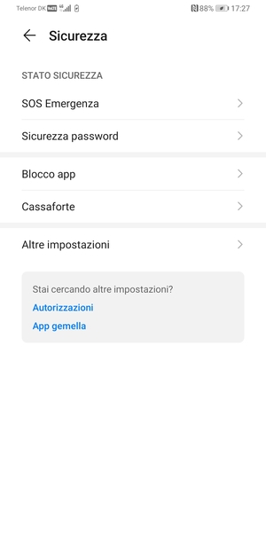 Seleziona Altre impostazioni