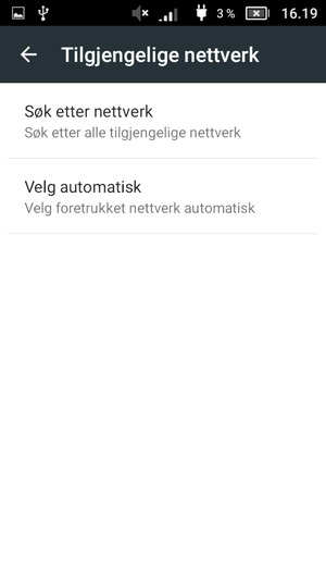 Velg Søk etter nettverk