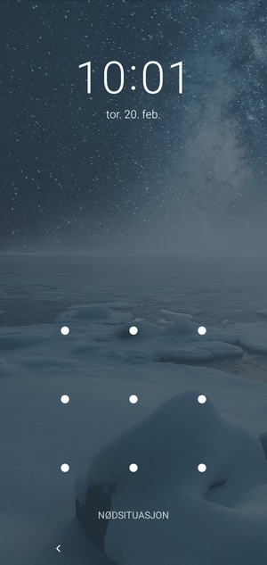 Telefonen din er nå sikret med en skjermlås
