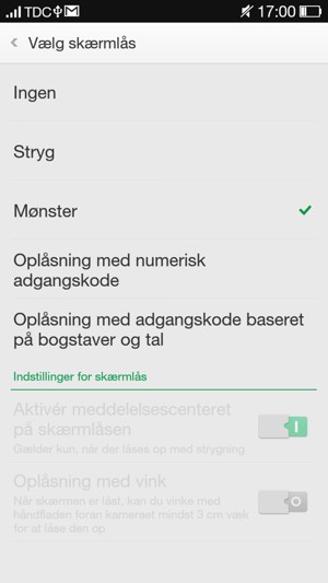Vælg Mønster