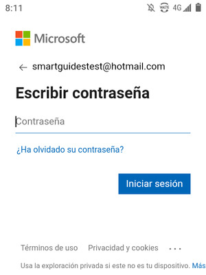 Introduzca su contraseña y seleccione Iniciar sesión