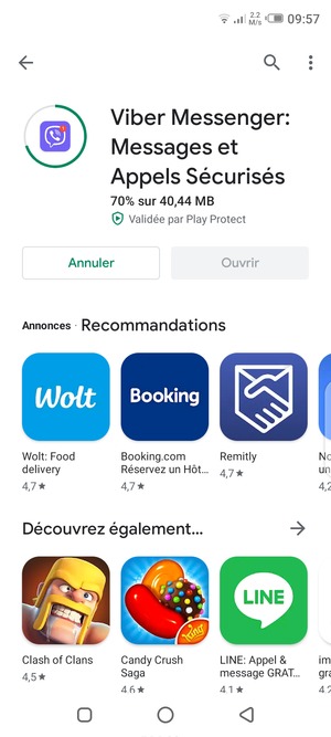Veuillez attendre la fin de la procédure d'installation