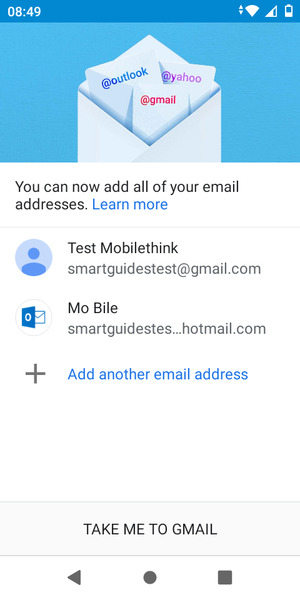 Select TAKE ME TO GMAIL