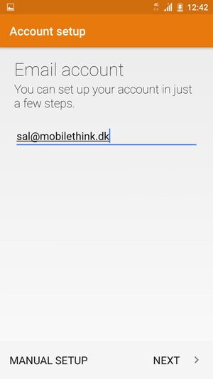 Enter your Email address and select NEXT