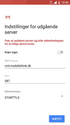 Vælg Sikkerhedstype