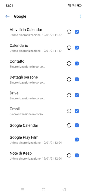 Le tue informazioni verranno sincronizzate