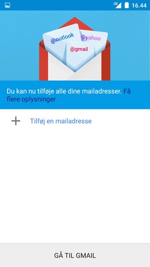Vælg Tilføj en mailadresse